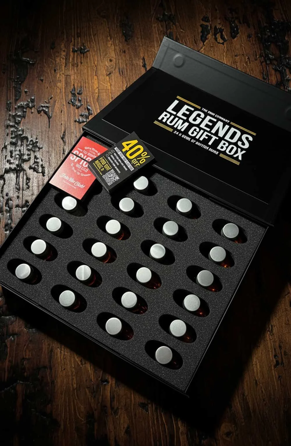 The Legends Rum Gift Box (24x50ml) - The Rum Company - British Rum | Subscription | Gifts