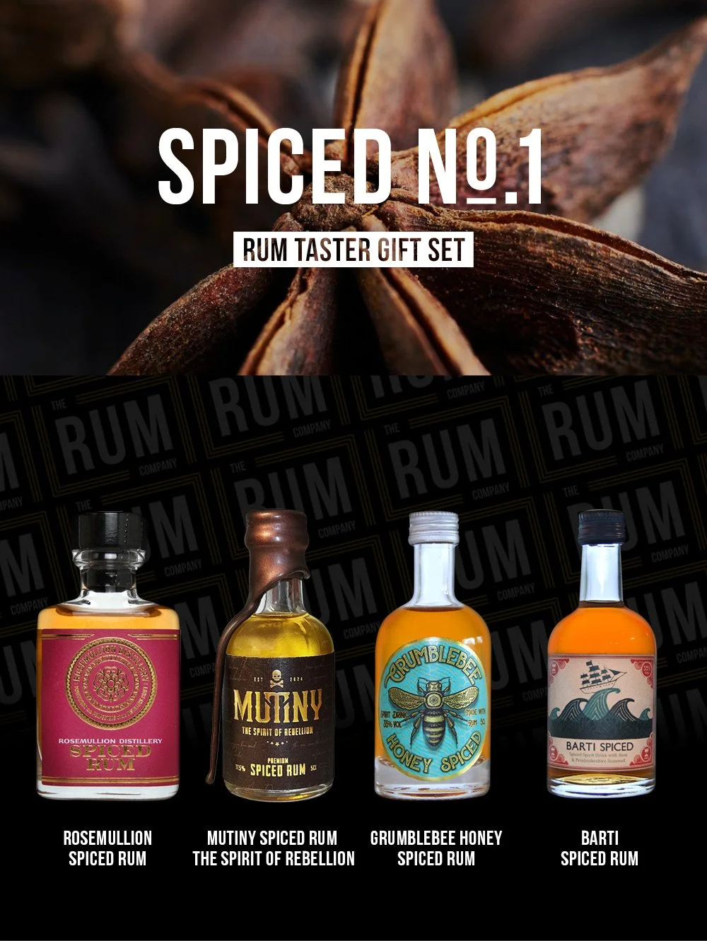 Spiced #1 Rum Taster Set Gift Box (4x50ml)