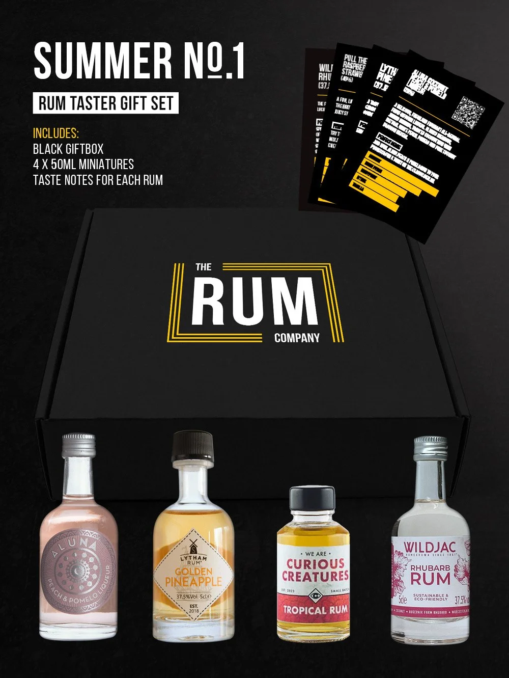 Summer #1 Rum Taster Set Gift Box (4x50ml) - The Rum Company - British Rum | Subscription | Gifts
