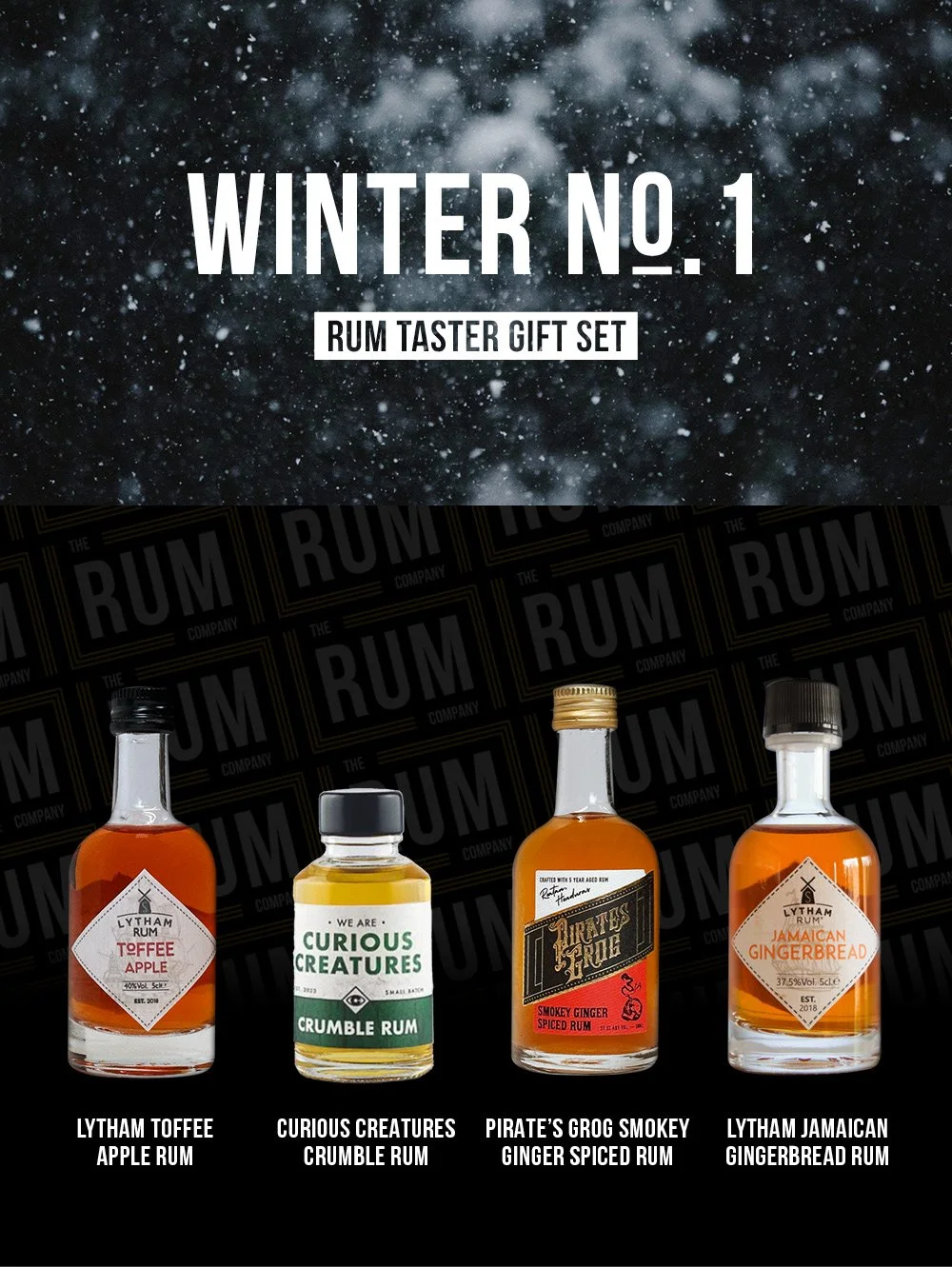Winter #1 Rum Taster Set Gift Box (4x50ml) - The Rum Company - British Rum | Subscription | Gifts