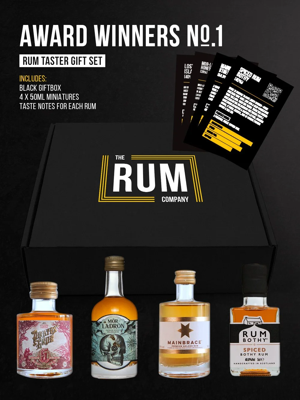 Award winning #1 Rum Taster Set Gift Box (4x50ml) - The Rum Company - British Rum | Subscription | Gifts