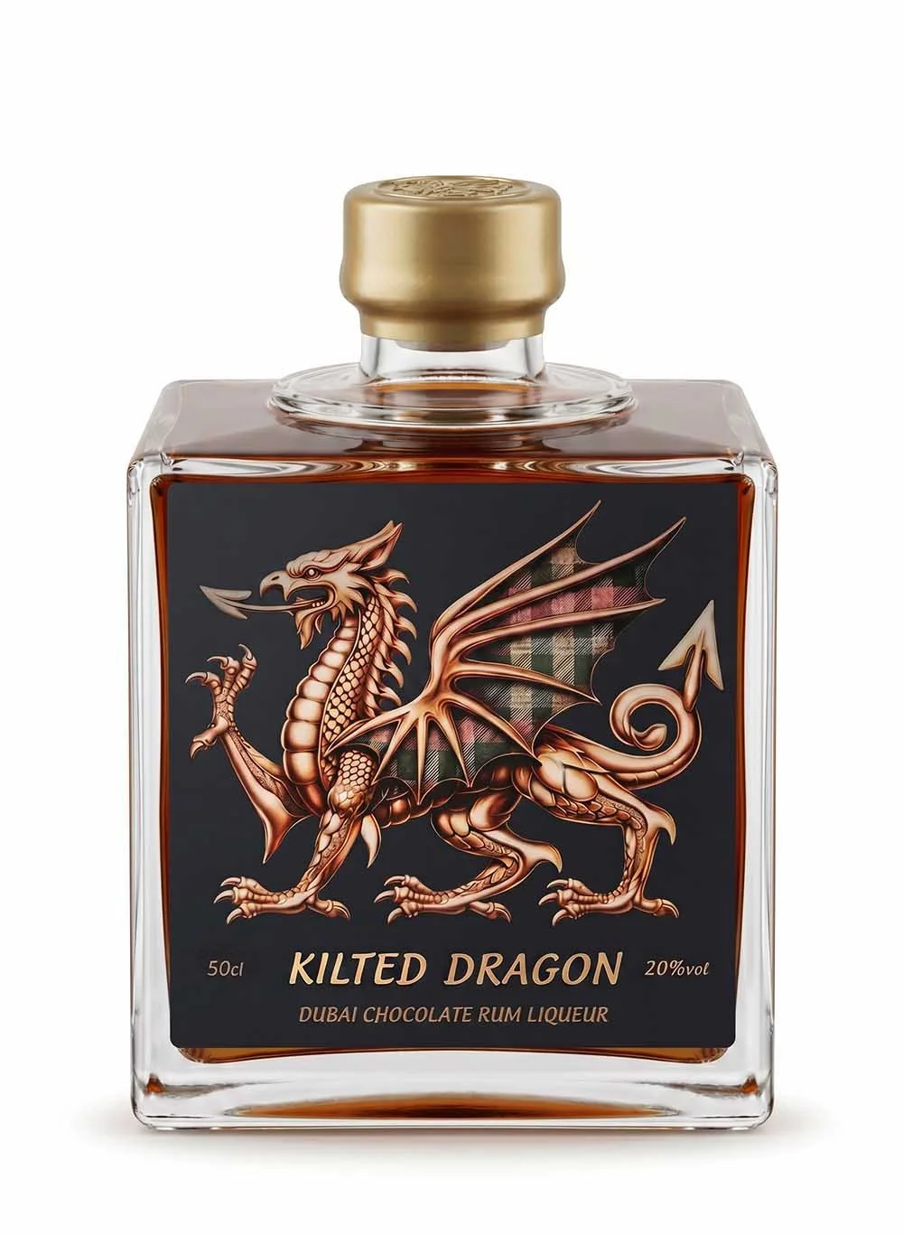 Kilted Dragon Dubai Chocolate Liqueur Rum (50cl, 20%)
