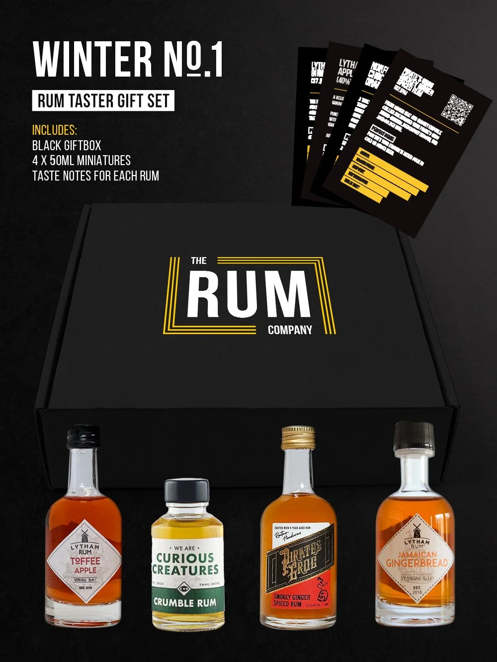Winter #1 Rum Taster Set Gift Box (4x50ml) - The Rum Company - British Rum | Subscription | Gifts