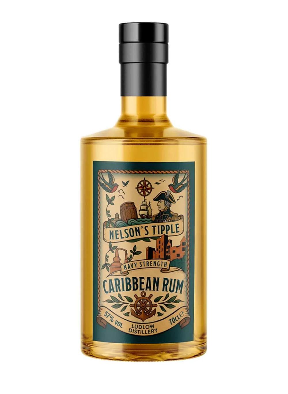 Nelson’s Tipple – Caribbean Navy Strength Rum (70cl, 57%)
