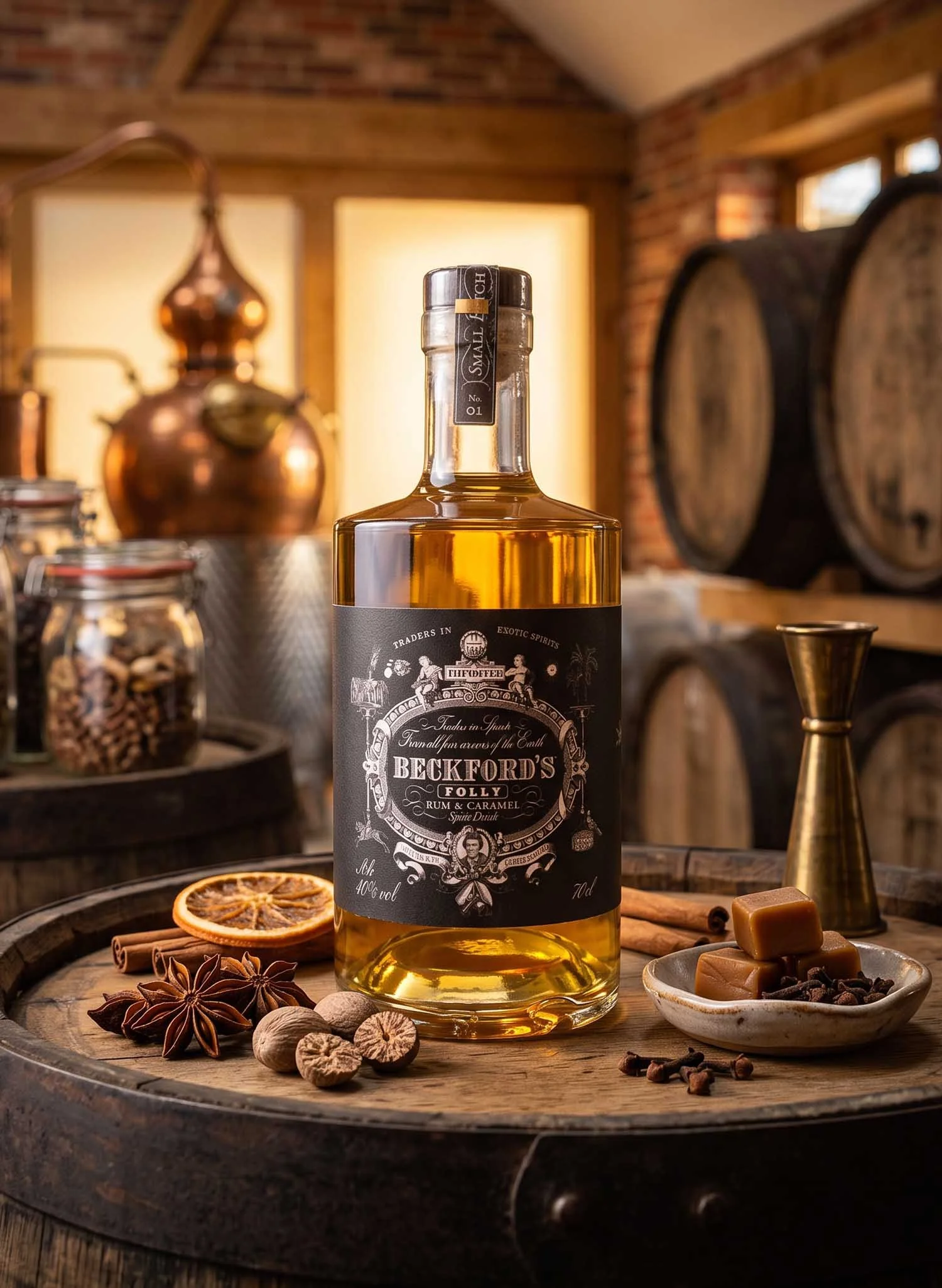 Beckford's 'Folly' Caramel Rum (70cl, 40%) 2 2.jpg