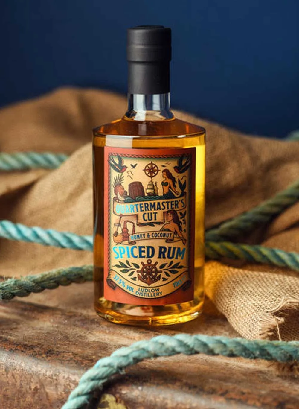 Quartermaster’s Cut – Honey and Coconut Rum (70cl, 37.5%) - The Rum Company - British Rum | Subscription | Gifts