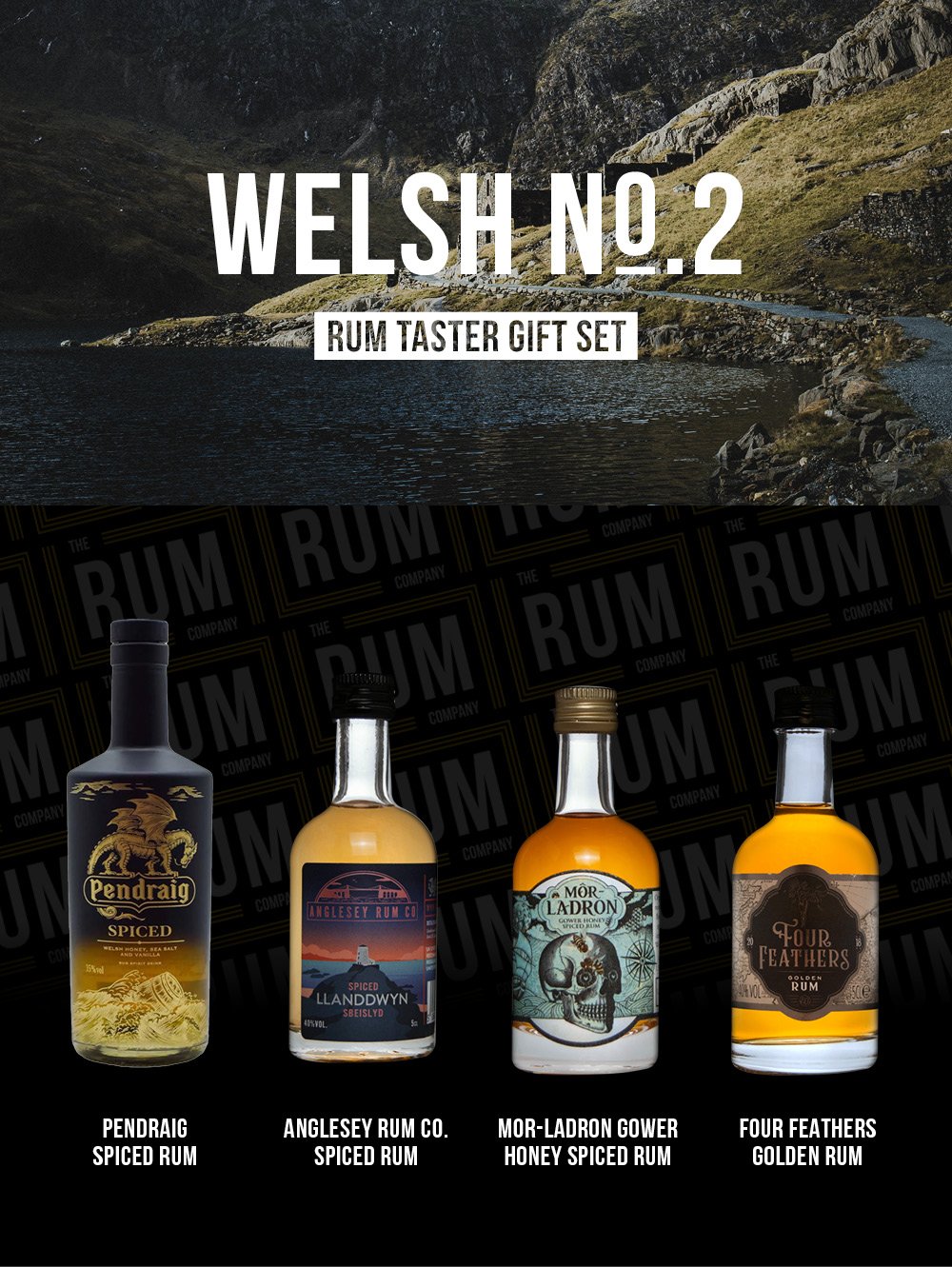 Welsh #2 Rum Taster Set Gift Box (4x50ml)
