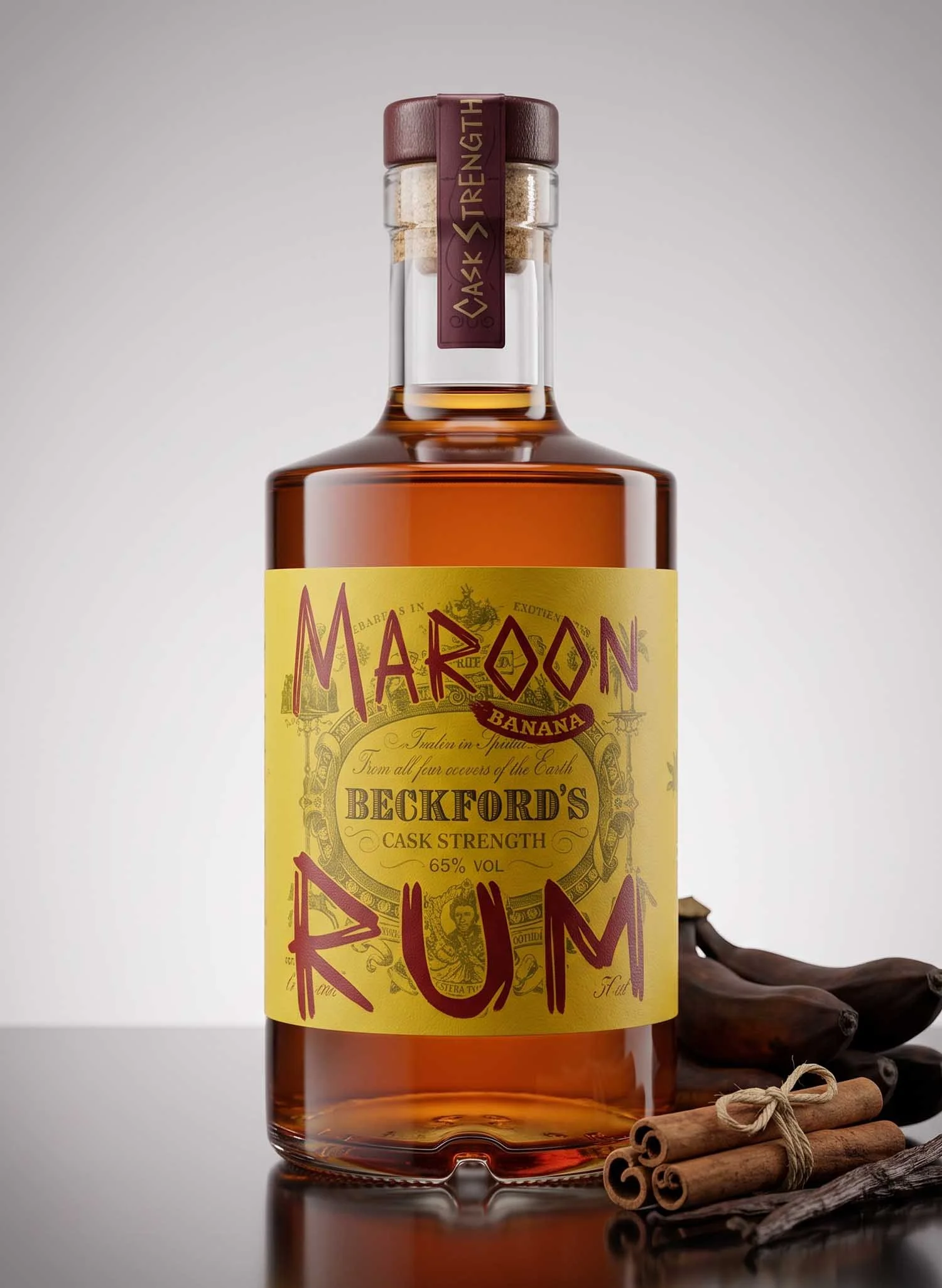 Beckford's Banana Maroon Cask Strength Rum (50cl, 65%)-The-Rum-Company 2.jpg