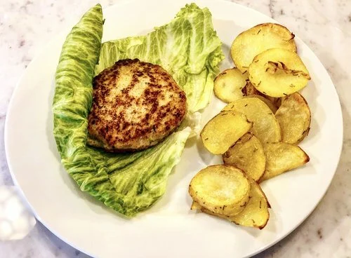Gluten-Free Turkey Burger &amp; Healthy French Fries