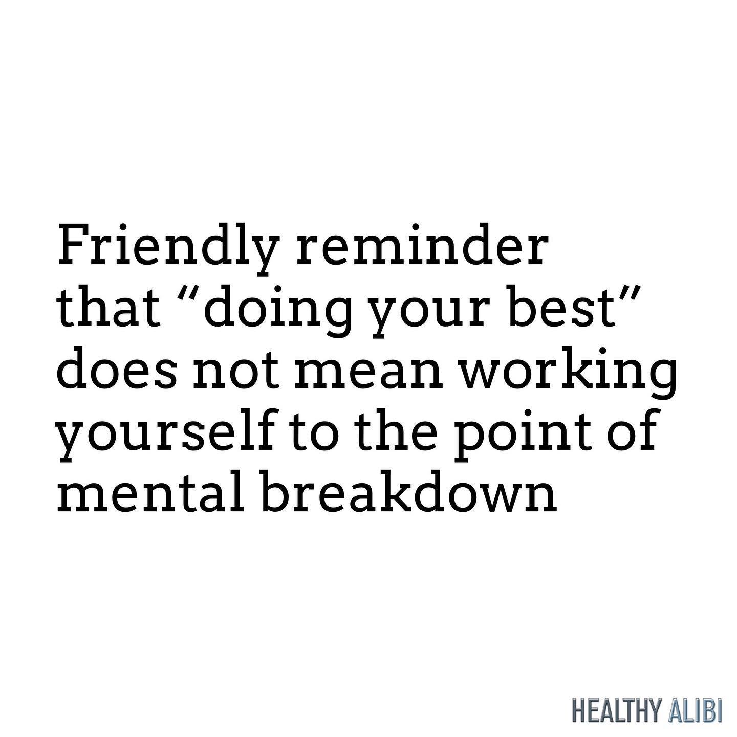 I don&rsquo;t know who needs to hear this today but it&rsquo;s okay to rest, it&rsquo;s okay to let your mind &amp; body heal. &ldquo;Doing your best&rdquo; looks different for everybody and depends on a variety of factors. Give yourself permission t