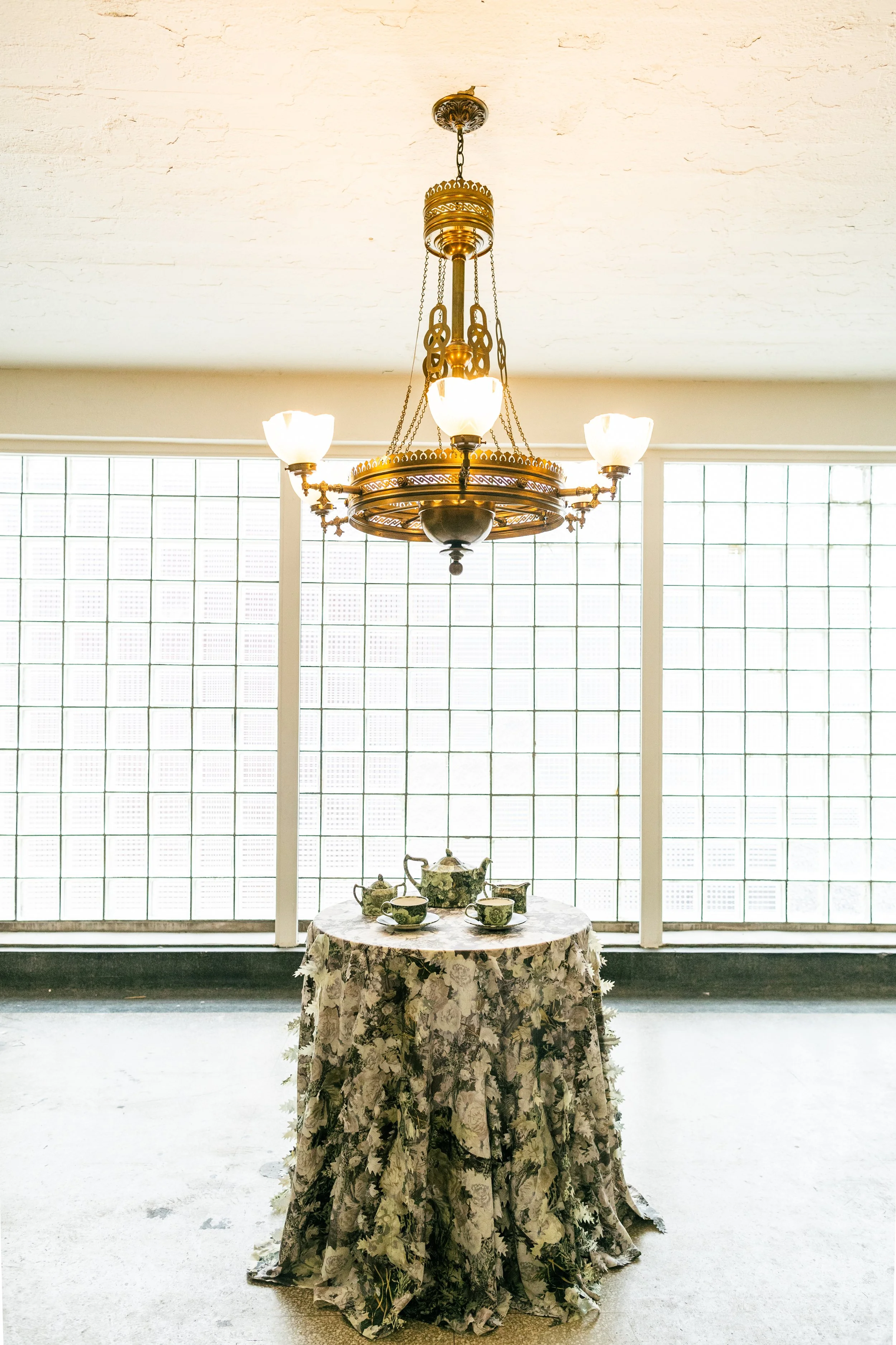 Disruptive Camo: Ghillie Tablecloth and Tea Set