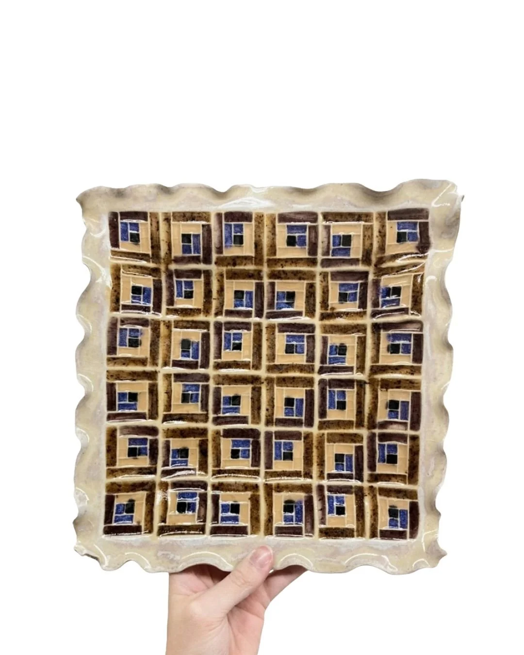 Log Cabin Quilt Plate