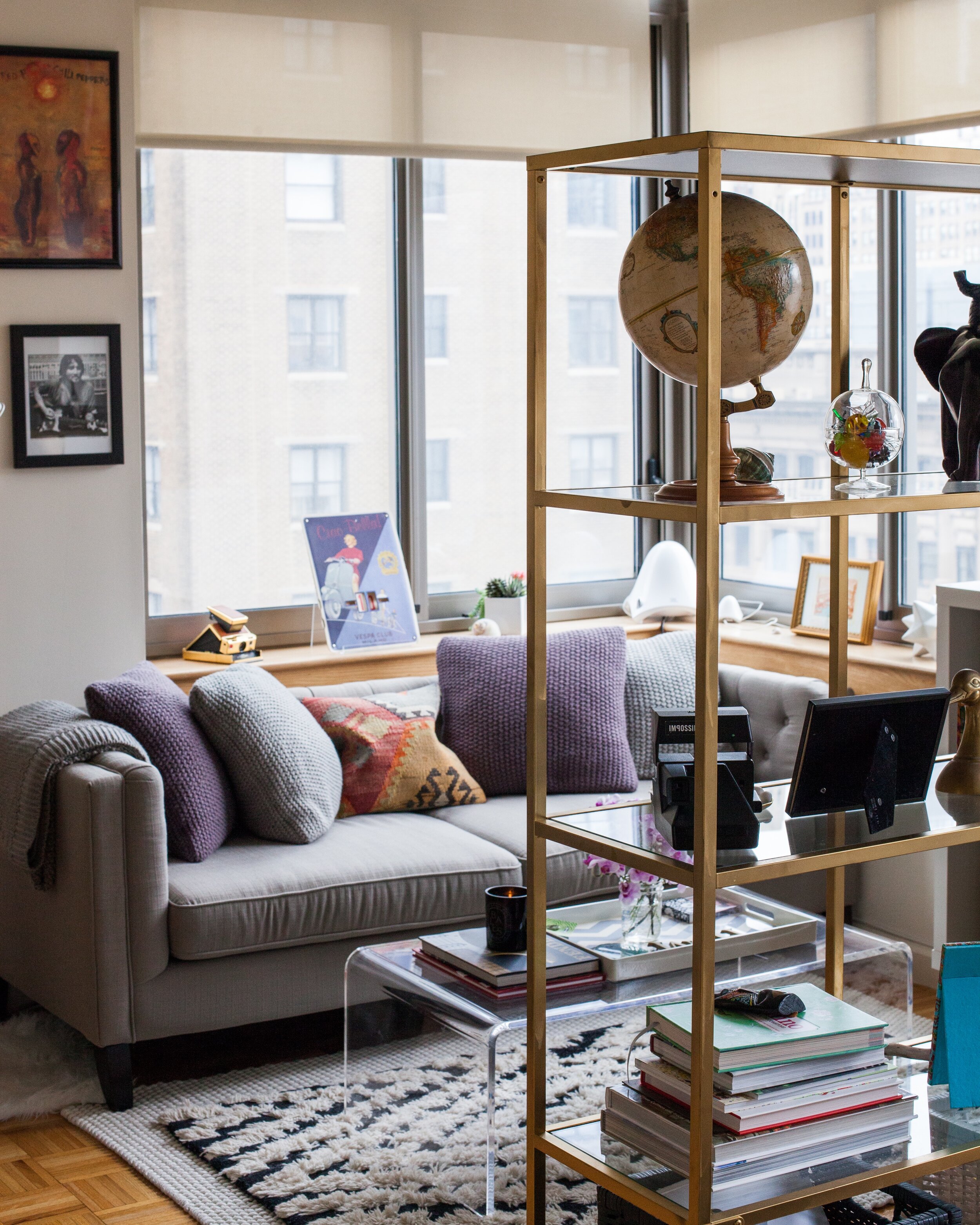Midtown NYC studio apartment project | eclectic interior design by Date Interiors | NYC interior designers