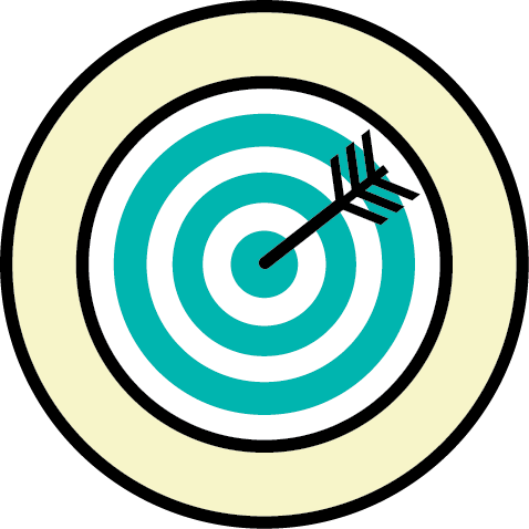 bullseye with arrow through middle