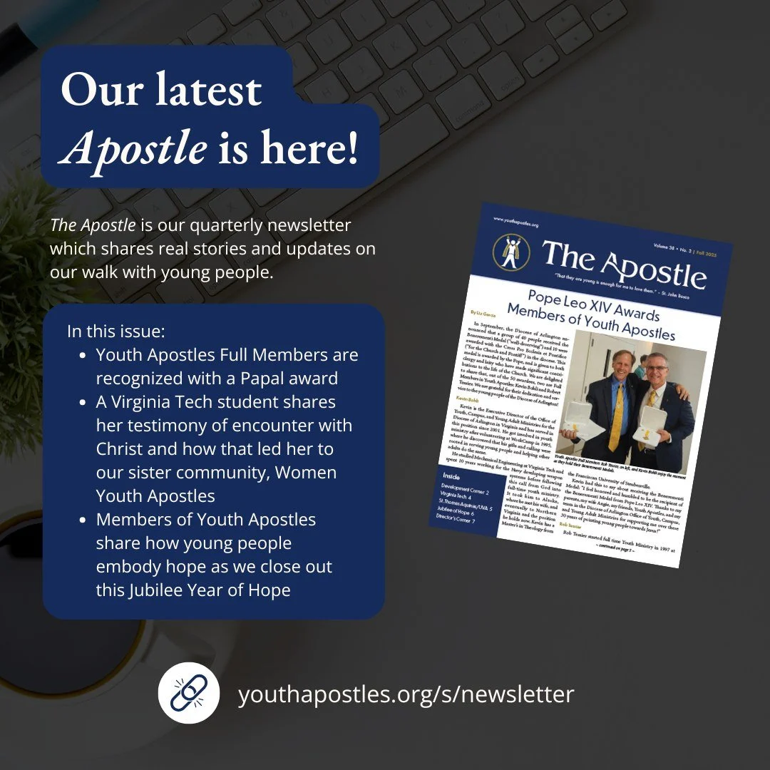 Check out the latest and greatest things happening at Youth Apostles!
๐: youthapostles.org/s/newsletter
