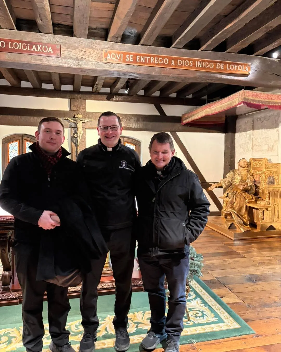 Yesterday, the deacons visited the home of St. Ignatius of Loyola while on pilgrimage with their deacon class from @mountstmarysseminary . They were even able to celebrate Mass there!