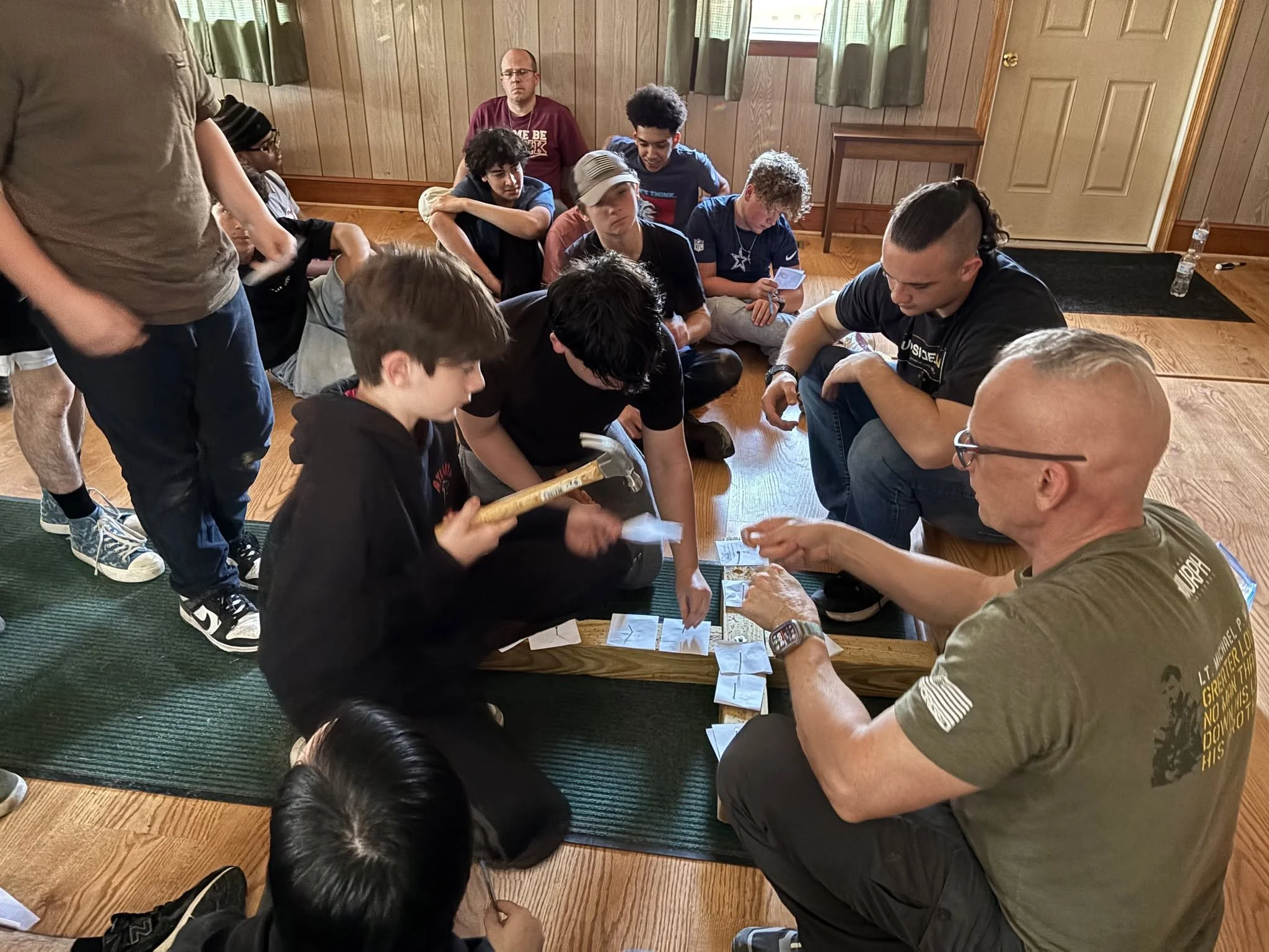 It was a busy last two weekends for @allsaintsyouthministry! They ran four overnight Confirmation retreats organized by Full Member and Director of Youth Ministry, Rob Tessier. 

At the last boy's retreat (pictured here), there were nine Youth Apostl