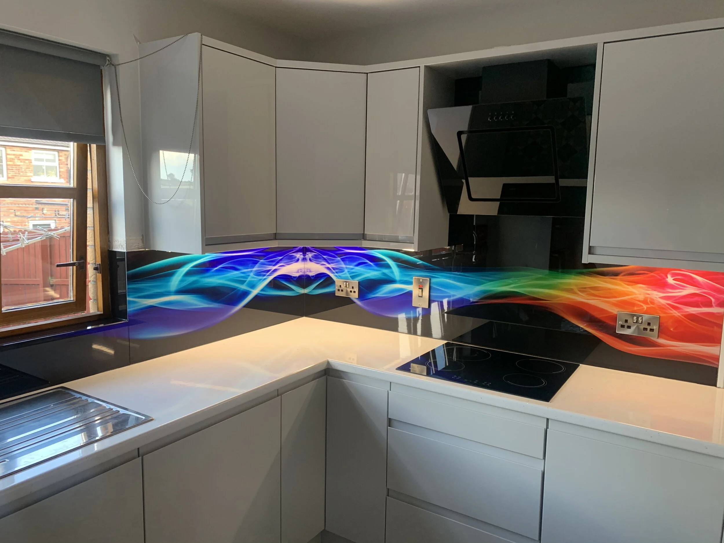 Coloured smoke toughened glass 