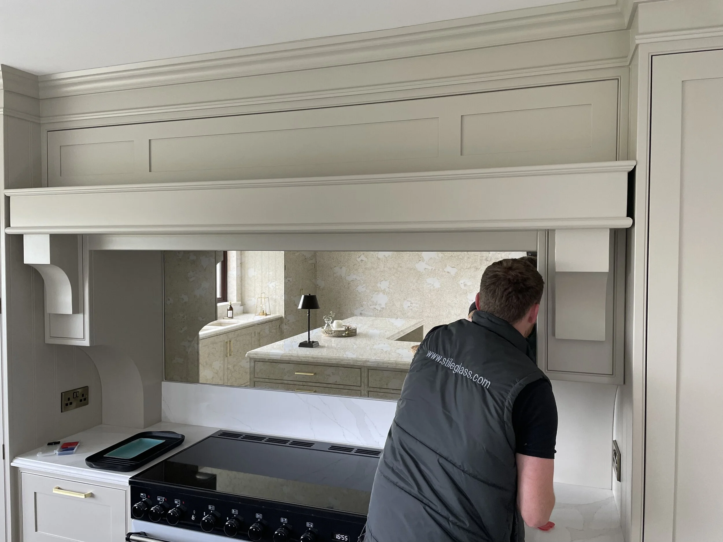 Antique mirror splash backs from Northern Ireland 