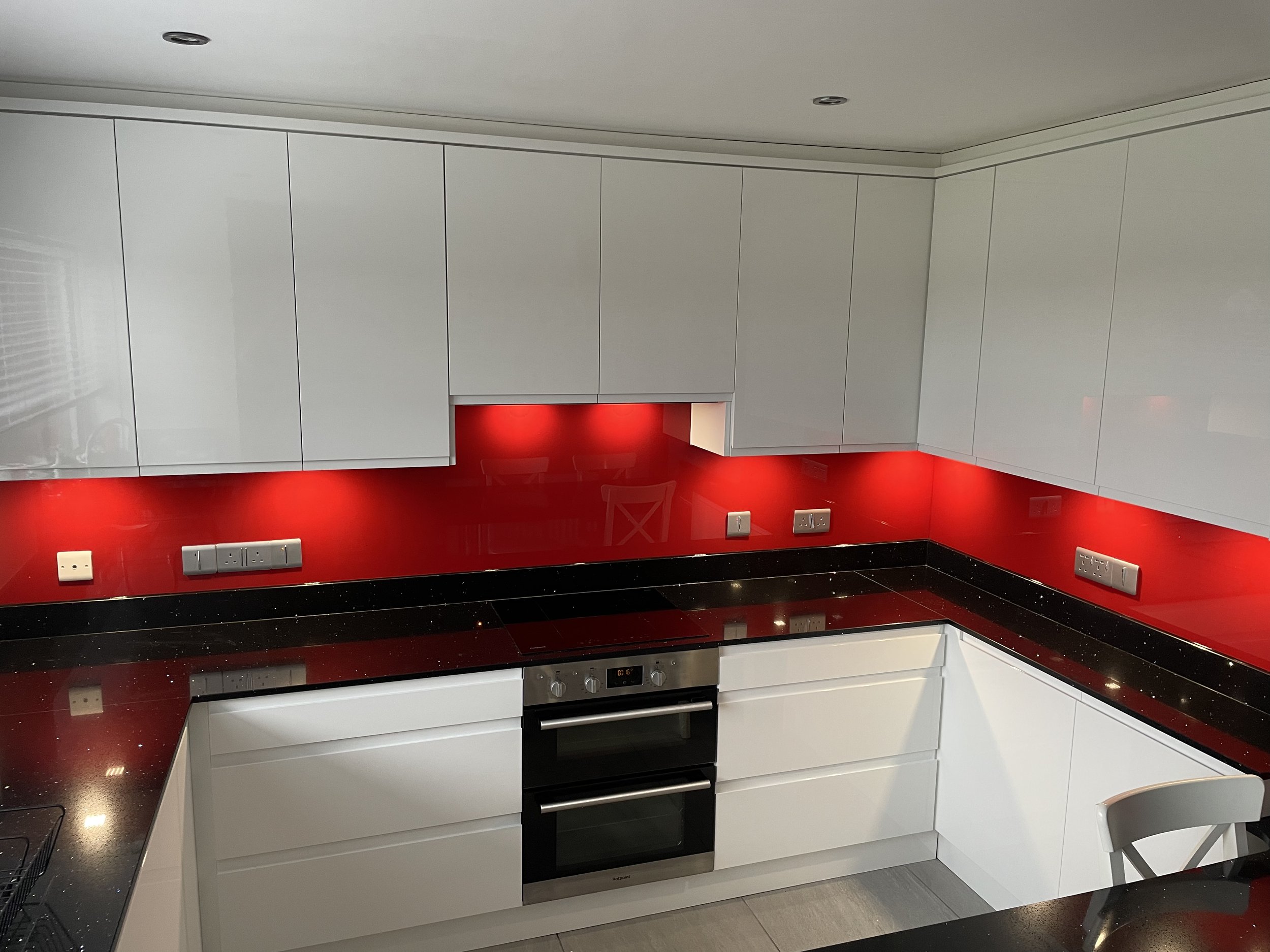 Coloured Kitchen splashback Northern Ireland 