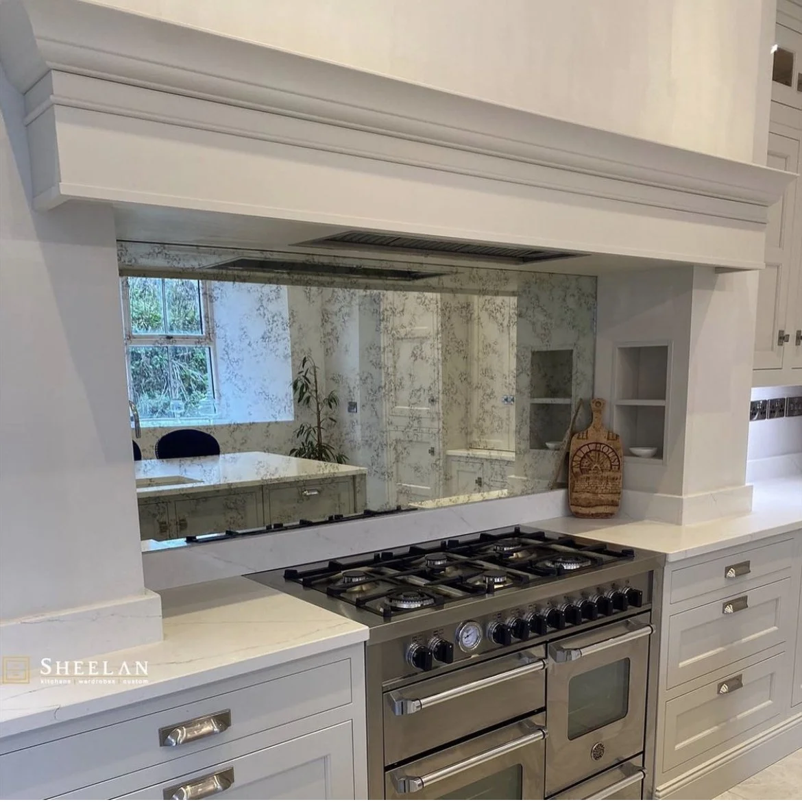 Antique Mirror Kitchen Splashback Northern Ireland 