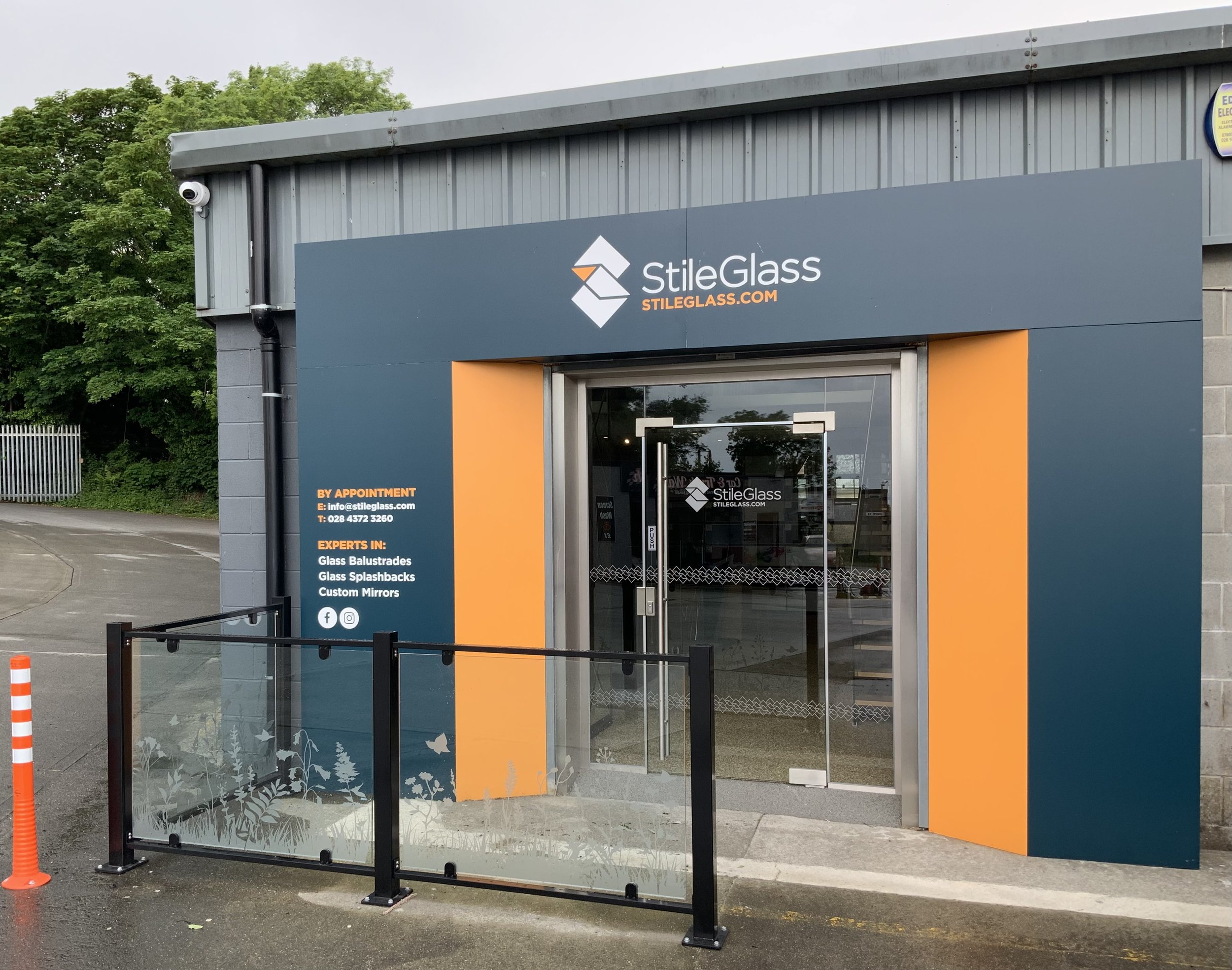 Bespoke Glass Balustrade and Glass Stairs  Showroom N I 