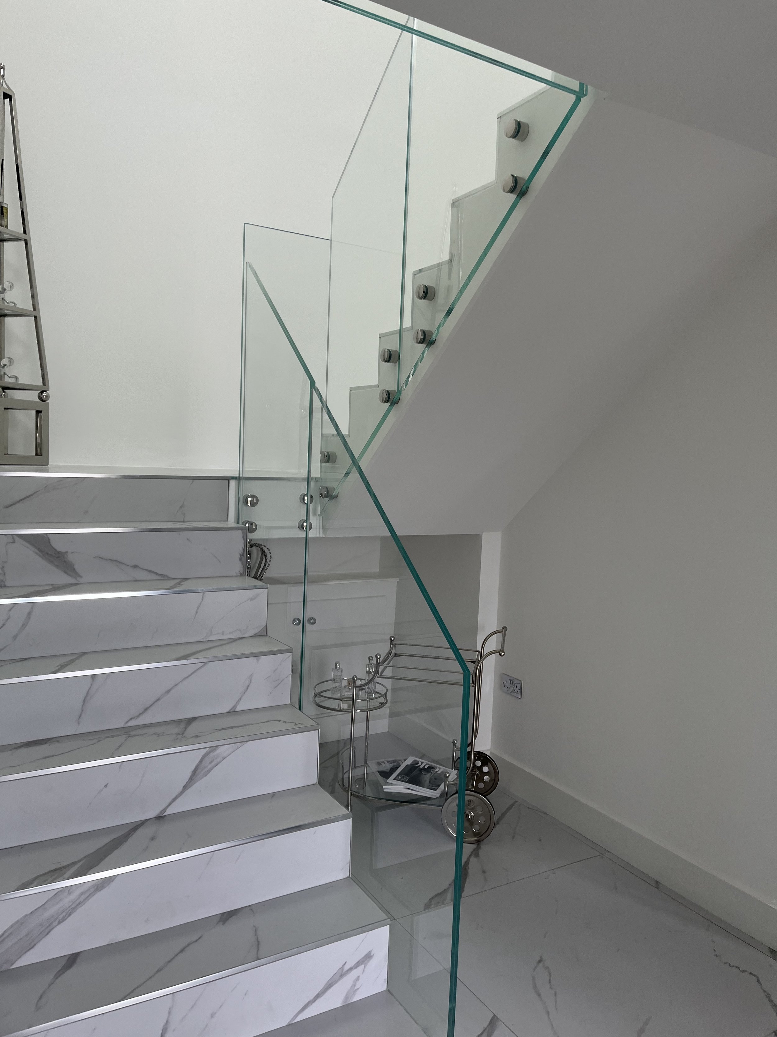 Glass balcony’s balustrade and stairs Ireland Dublin 