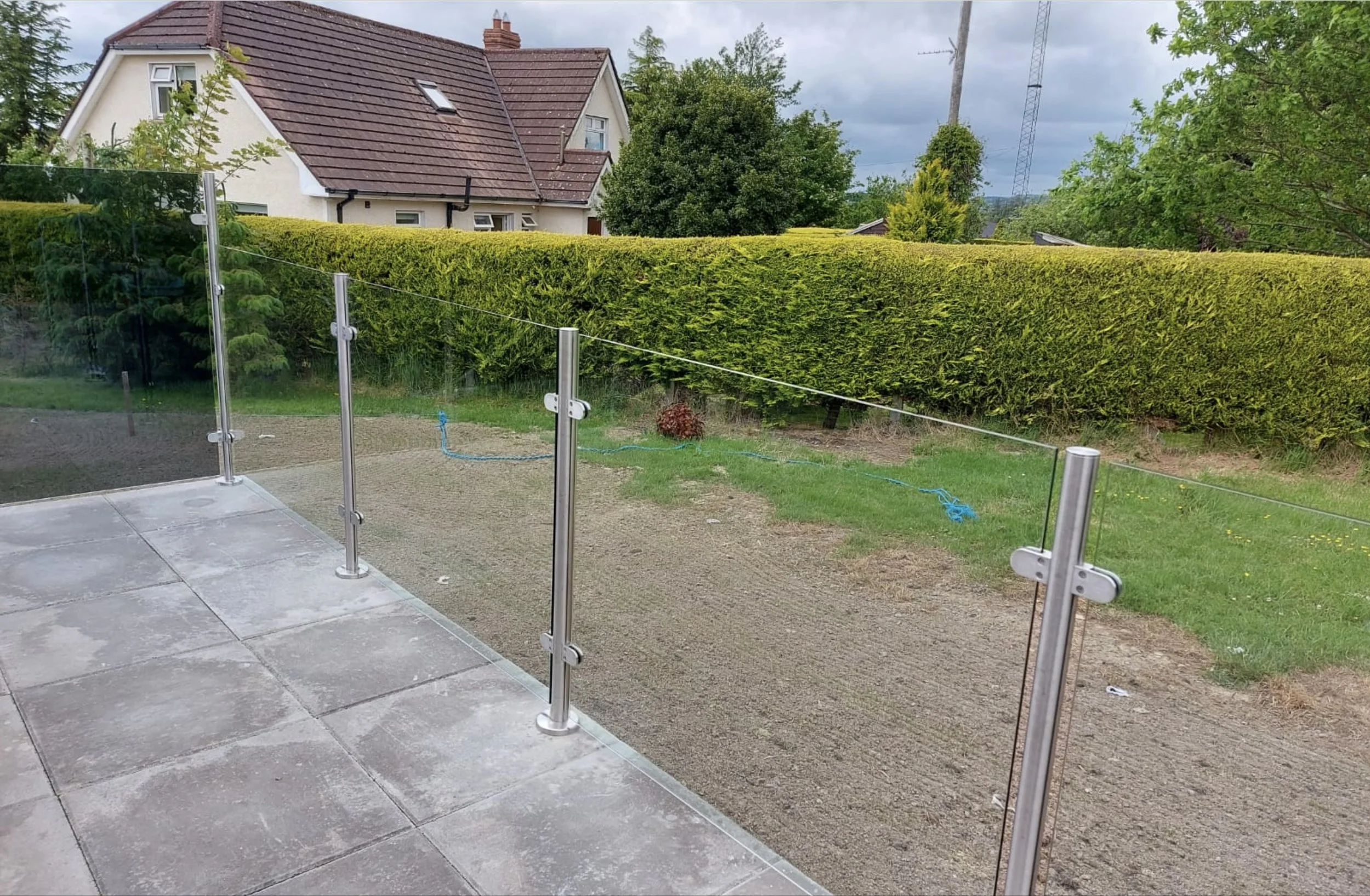 Stainless posts and Toughened Glass Northern Ireland 
