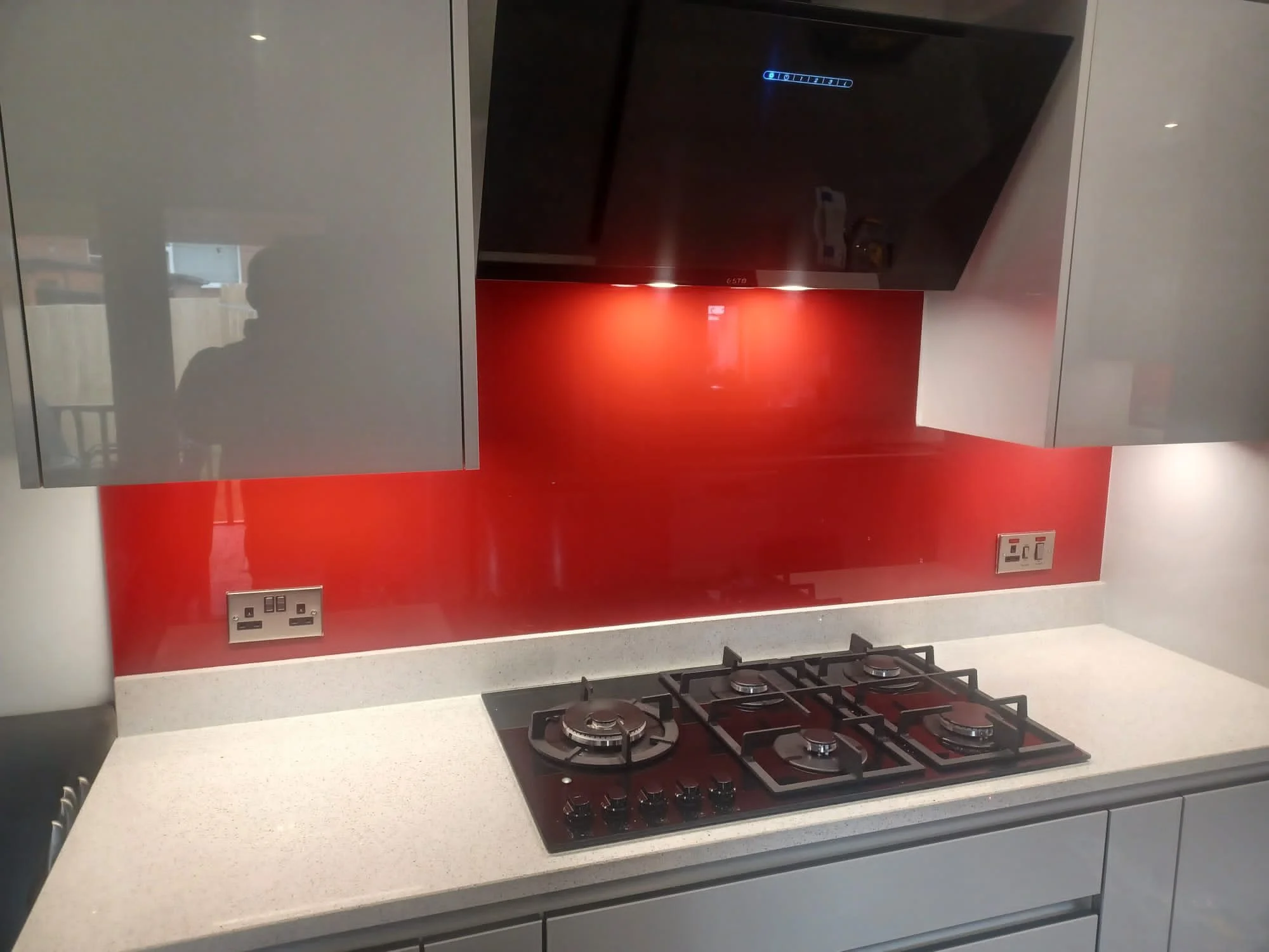 Red Kitchen Splashback NI 