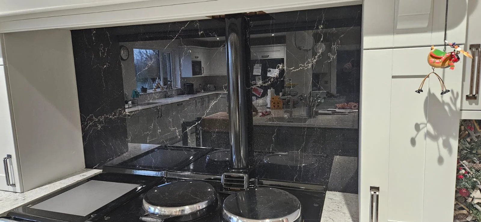 Easy to clean printed marble glass splashbacks Northern Ireland