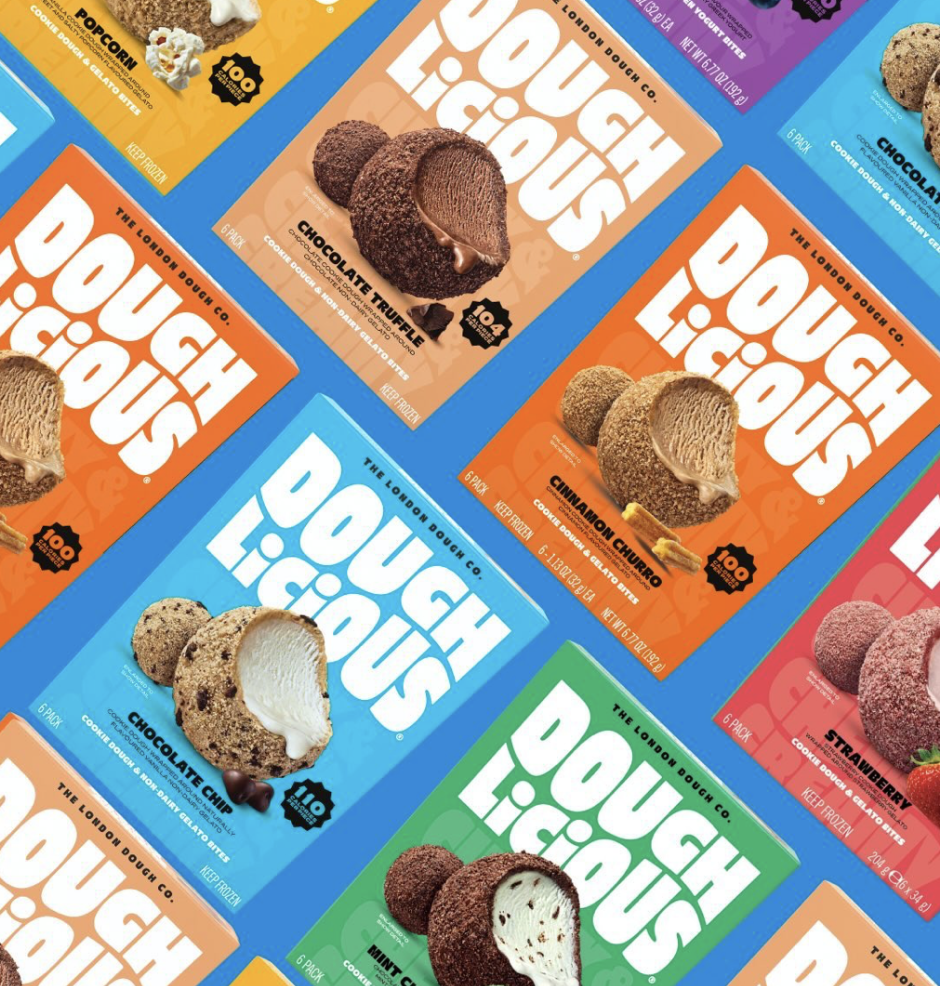Doughlicious ready bake frozen cookies UK based business sold at Whole Foods
