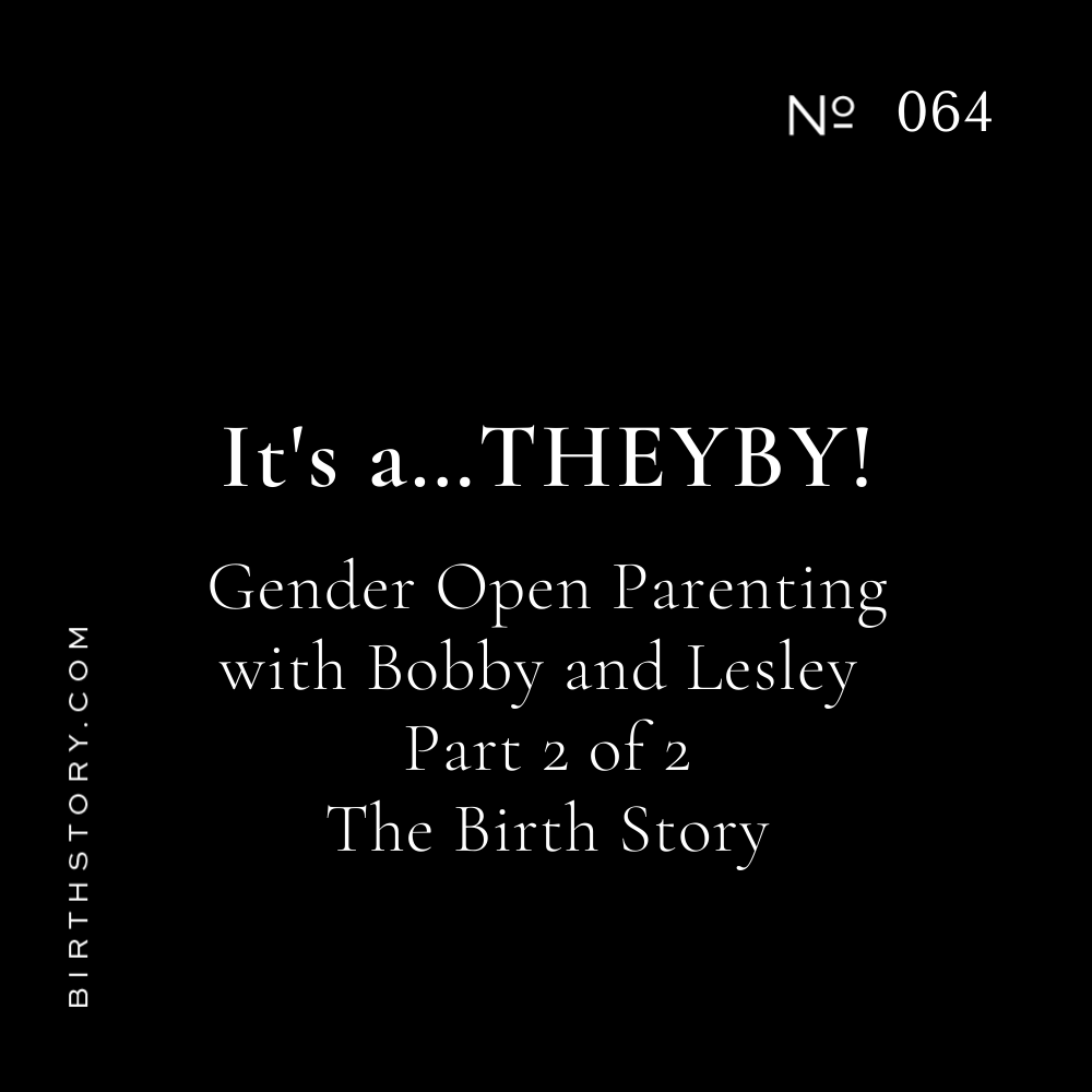 64 It's a.....THEYBY! Gender Open/Gender Creative Parenting with Bobby and Lesley Part 2 of 2. THE BIRTH STORY.