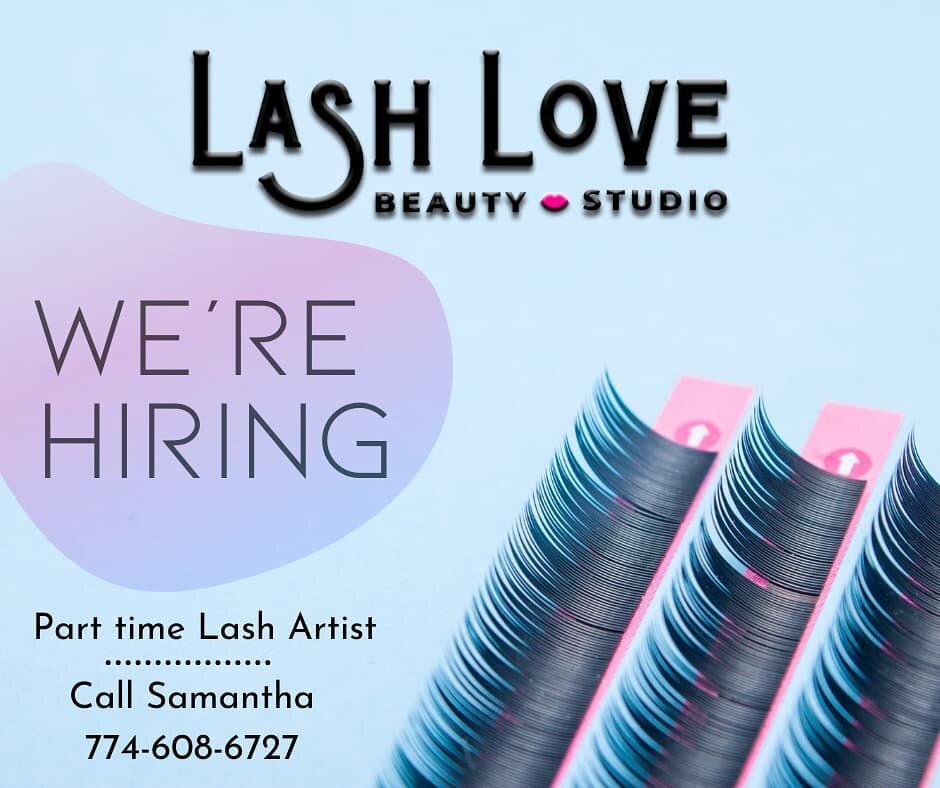 Looking for an experienced, reliable lash artist to join our team, in Marion!  Must be able to do volume lashes (hand made), lash lifts and facial waxing. Call or message Samantha if you think you'd be a good fit!