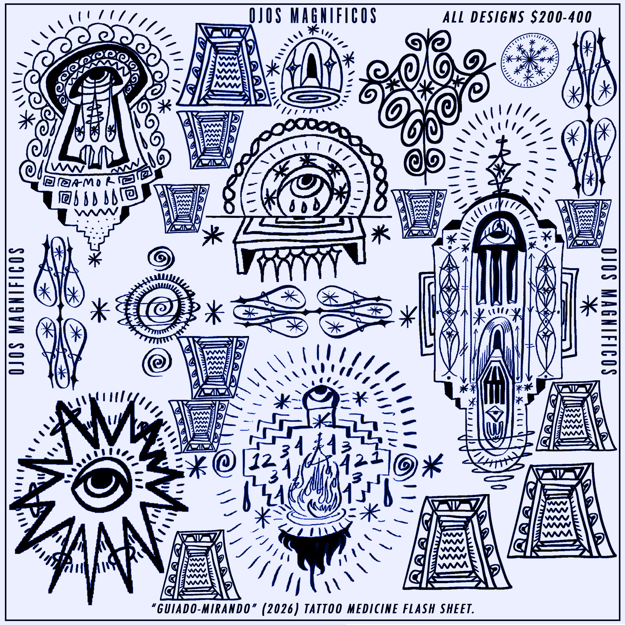 “GUIADO-MIRANDO” (2026) TATTOO MEDICINE FLASH SHEET-BLUE.png