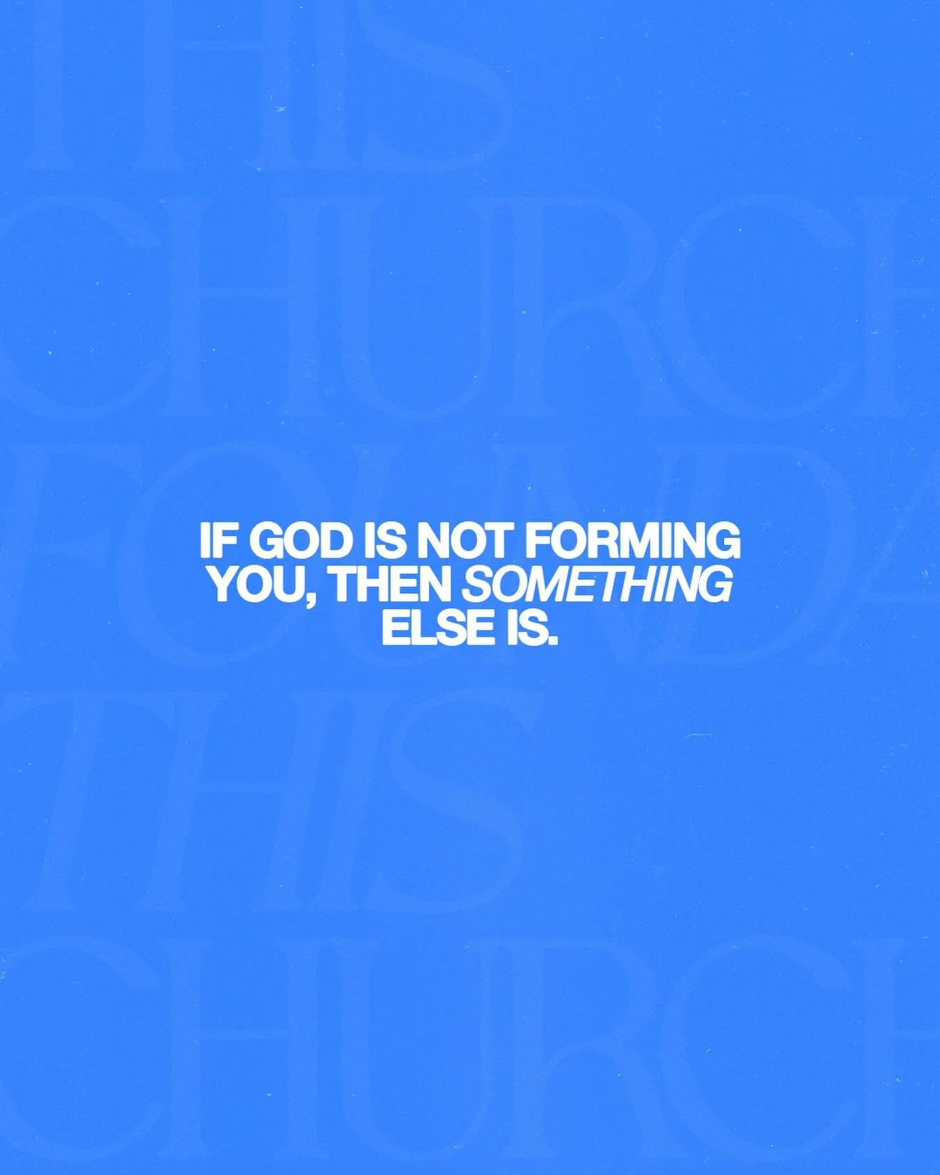 Lent reminds us of something we often forget:

We are always being formed.

By our habits.
By our hurry.
By our headlines.
By our hopes.

If God is not forming you, then something else is.

This season is an invitation to pause and ask &mdash;
What i