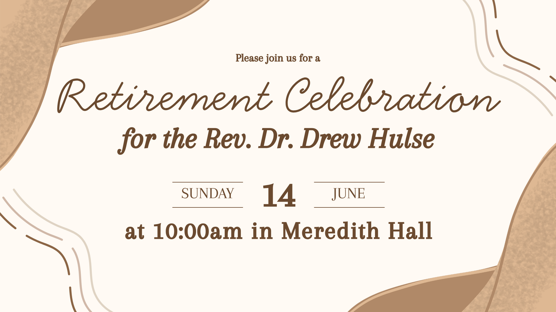 Retirement Celebration for Rev. Dr. Drew Hulse