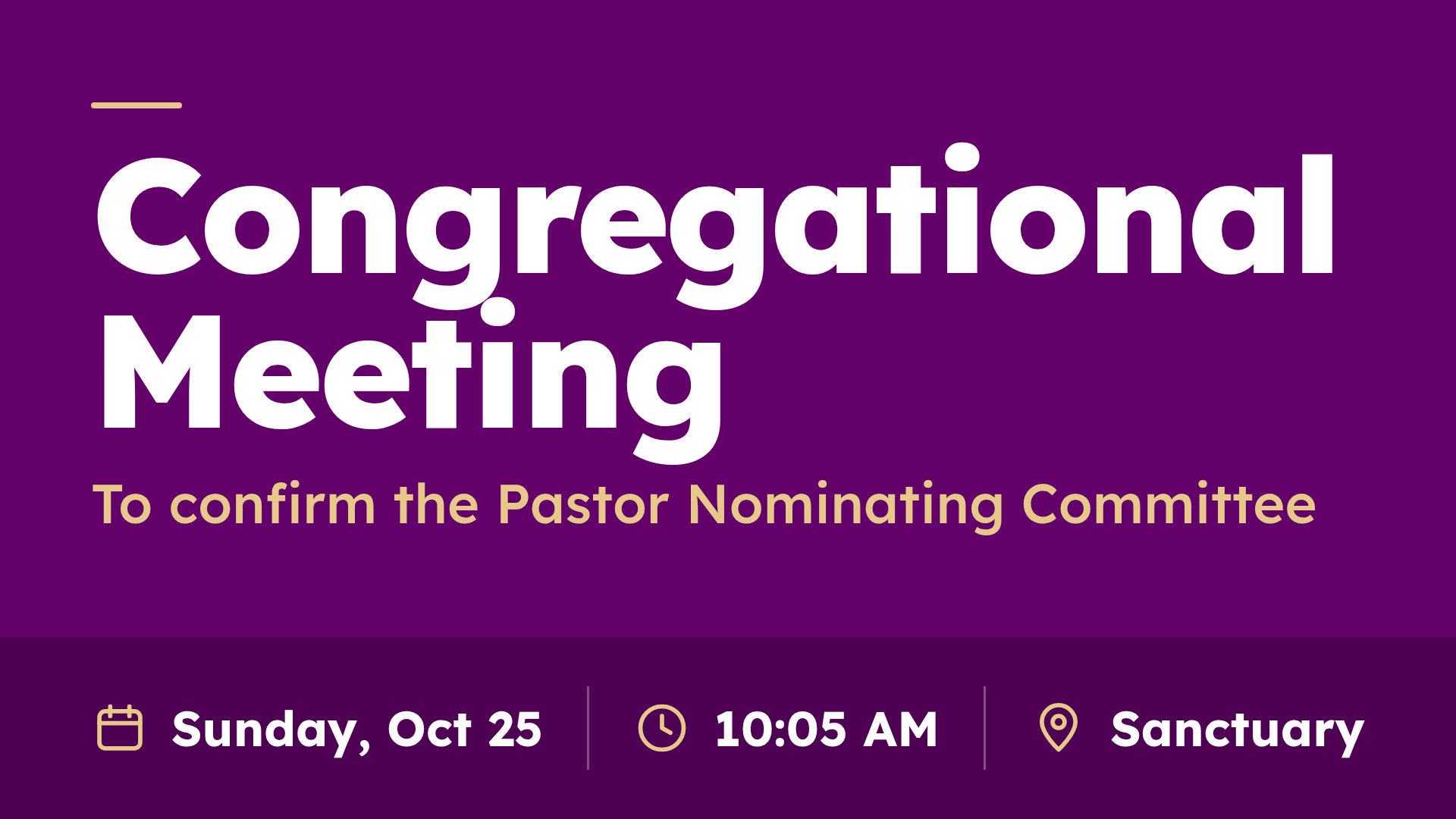 Congregational Meeting
