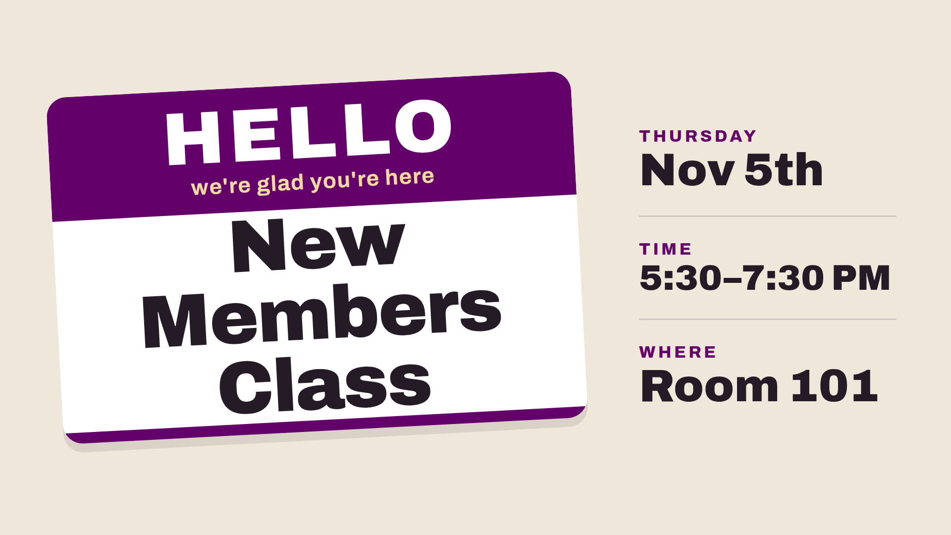 New Member Class