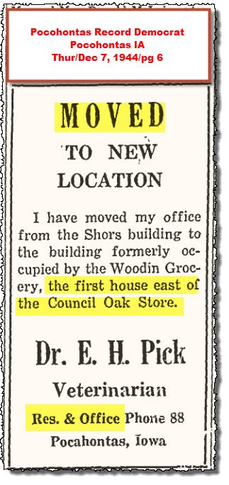 1944 Pick 29 EH moved ofc & res to 1st house E Council Oak store Dec 7.jpg