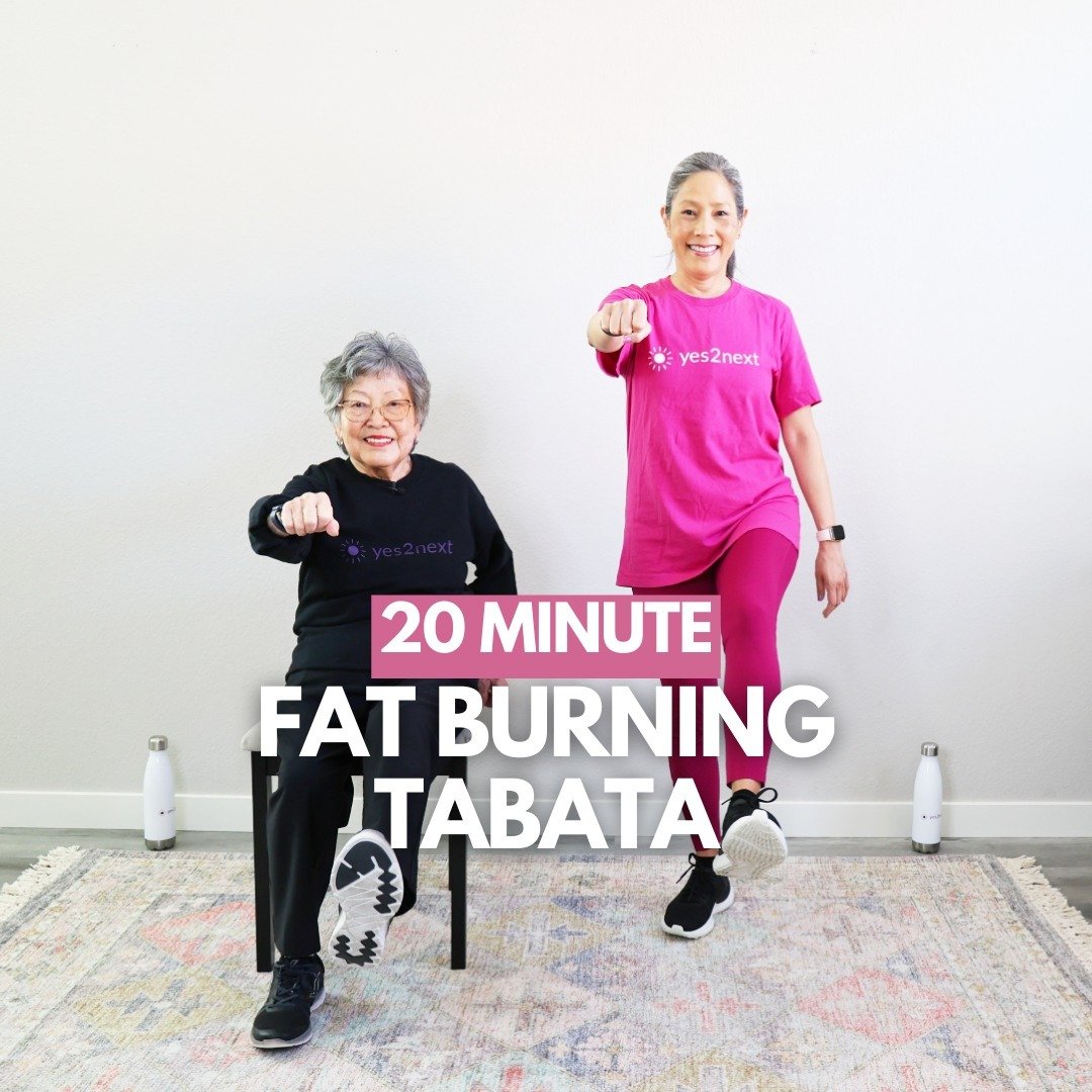 💫Get ready to kickstart your fitness journey with our 20 Minute Tabata for seniors! Designed to torch calories and boost cardiovascular health, this high-intensity interval training (HIIT) session is perfect for all fitness levels. Whether you&rsquo