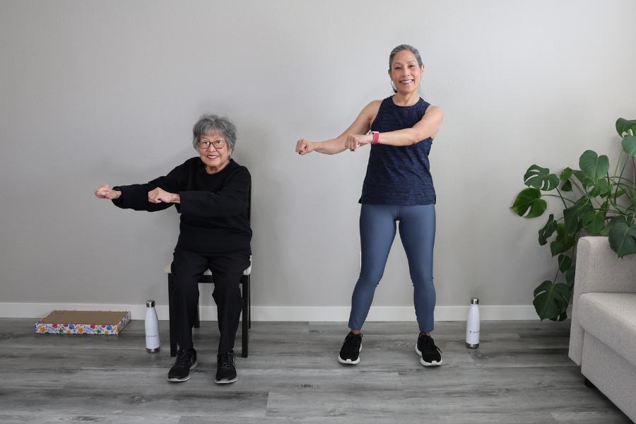 10-Minute Full-Body Toning Workout (Standing or Seated, No Weights)
