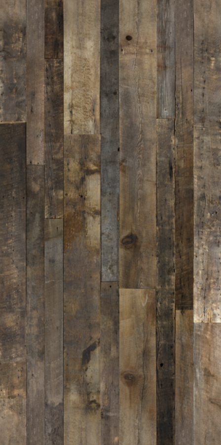 Panneau de faux finis - Effet bois de grange brun 4x8