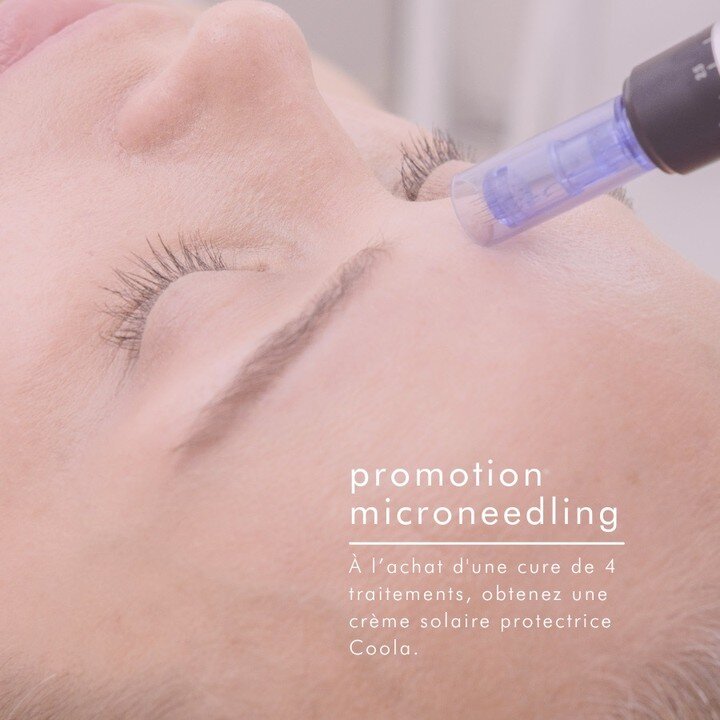 🌟 Notre promo #microneedling se poursuit en novembre. &Agrave; l&rsquo;achat d'une cure de 4 traitements, obtenez une cr&egrave;me solaire protectrice #Coola 🌟

Le microneedling est un soin qui corrige les #imperfections de la peau avec de #micrope