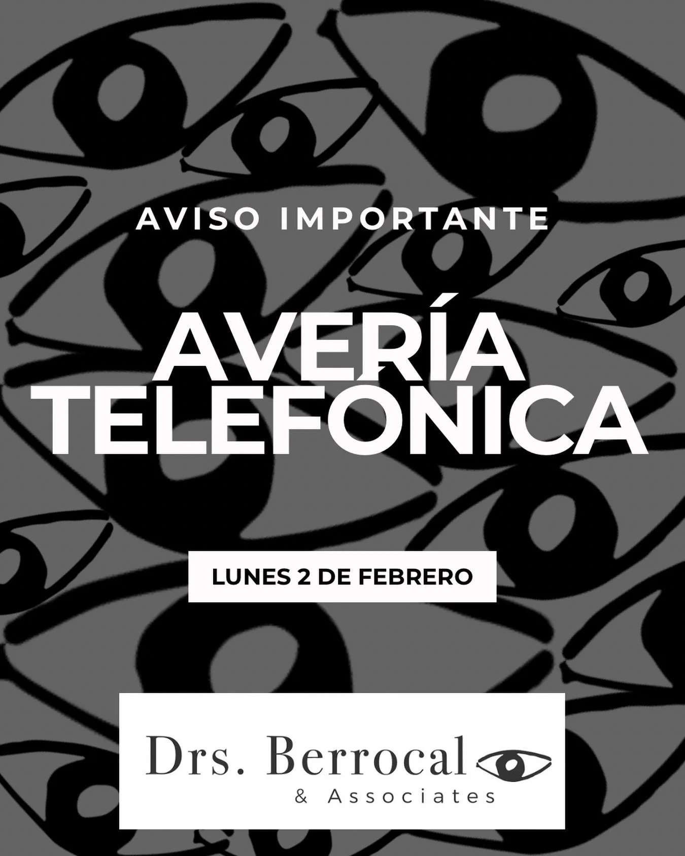 ⚠️AVISO⚠️ Nos encontramos sin servicio de telefon&iacute;a. &iexcl;Gracias por su comprensi&oacute;n!