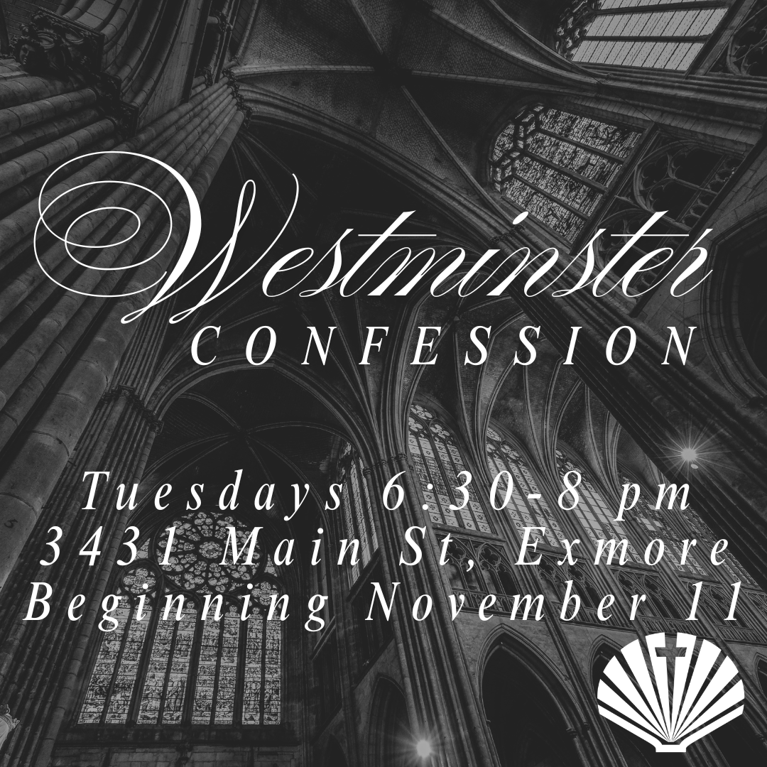 Join us Tuesday nights for our Westminster Confession Class, where we explore the rich theology and enduring truths of the Reformed faith. Together we’ll walk through the Westminster Confession, deepening our understanding of what we believe and why 