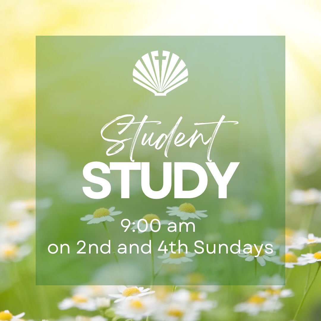 Students- we can&rsquo;t wait to see you on Sunday morning as we jump into our study on the Names of God!  Come for breakfast, fellowship, and a growing understanding of the God we worship!
