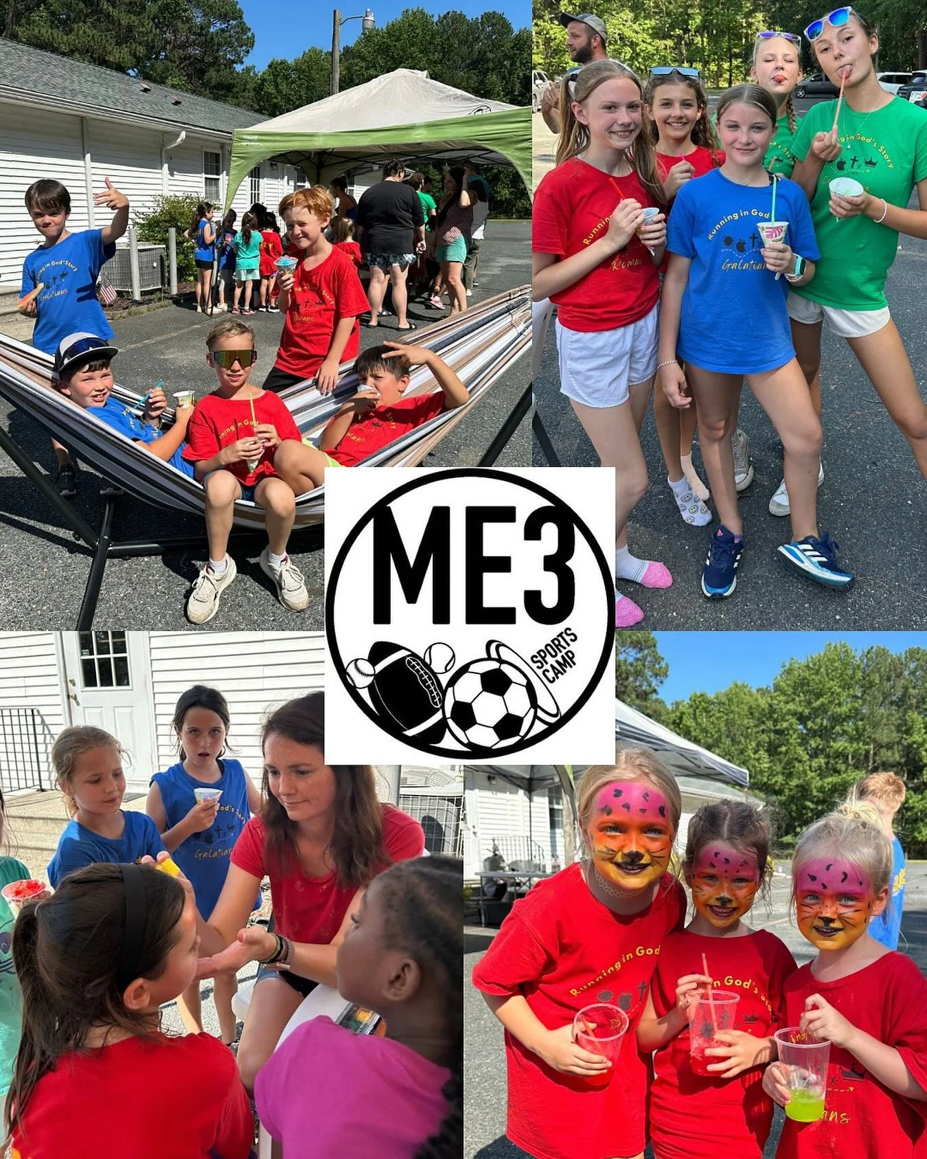 One of our favorite things about ME3 camp is our camp celebration!  What a great way to end the week-sharing dinner, playing together, and leaning into new friendships! 

Register Today for this year&rsquo;s camp: AUGUST 3-7 for rising K-8th grade!


