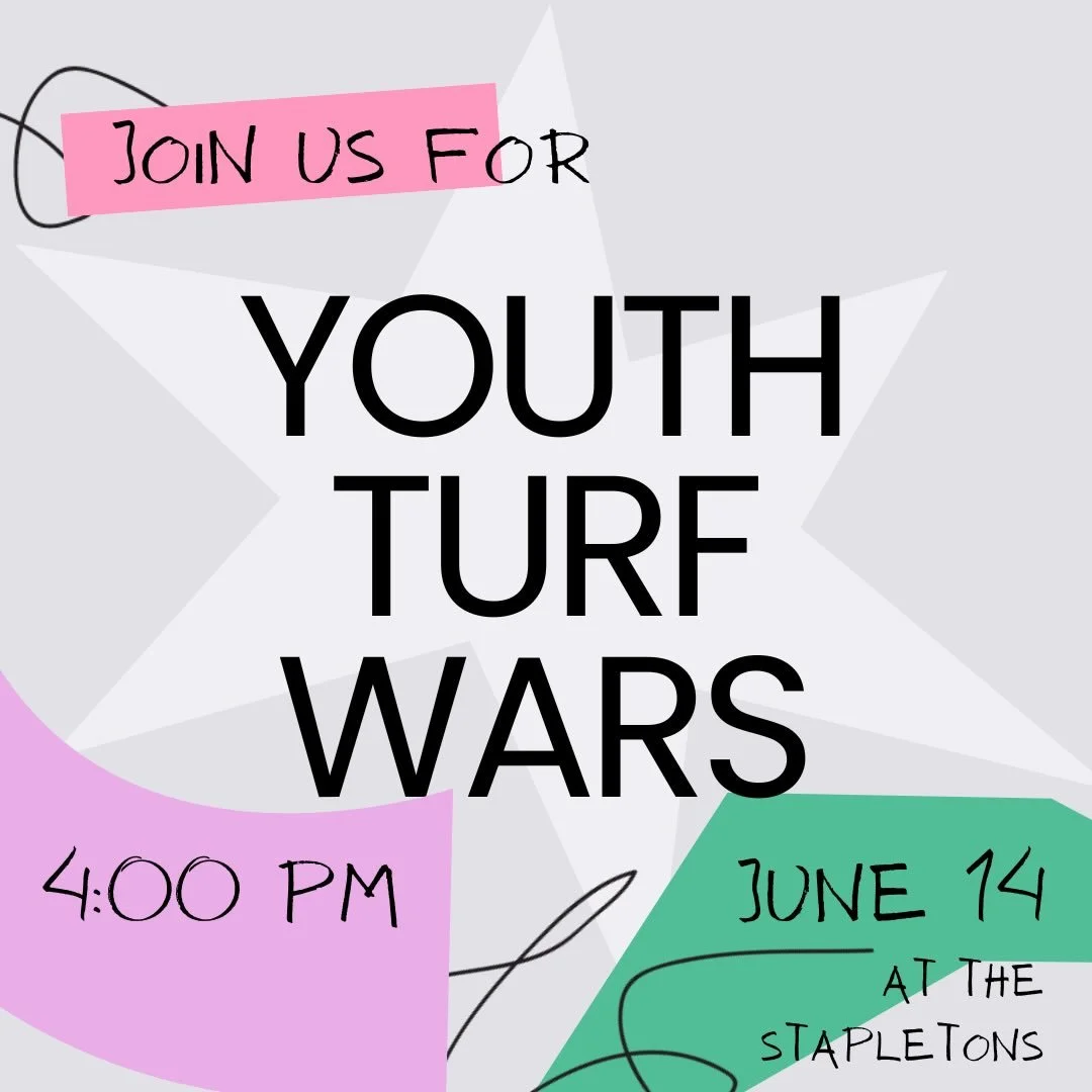 6th-12th grade students: we can&rsquo;t wait to see you on Sunday for Turf Wars! Don&rsquo;t miss this chance to build friendships and have fun!