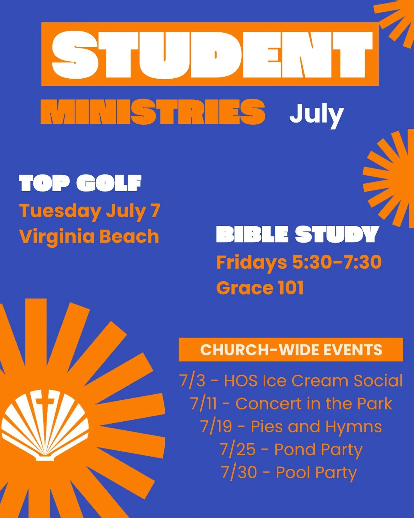 Students grades 6-12! We hope you&rsquo;ll plan to join us this month for Bible Study and for other events!  We&rsquo;ll see you there!