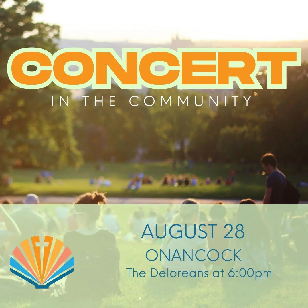 This Friday plan to join us at the Historic Onancock School for the DeLoreans concert! Enjoy a night out as we spend time with our neighbors and friends! We can&rsquo;t wait to see you there!